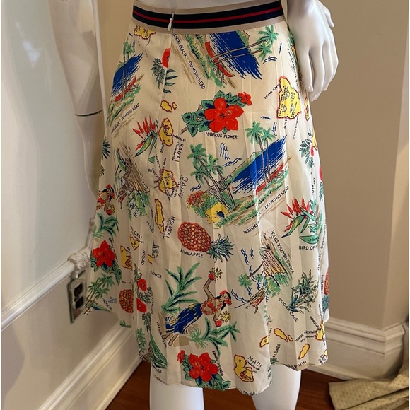 J Crew Factory Hawaiian Print Skirt, Size 4, Hula Girl, Pineapple SIZE 14 - Picture 7 of 12